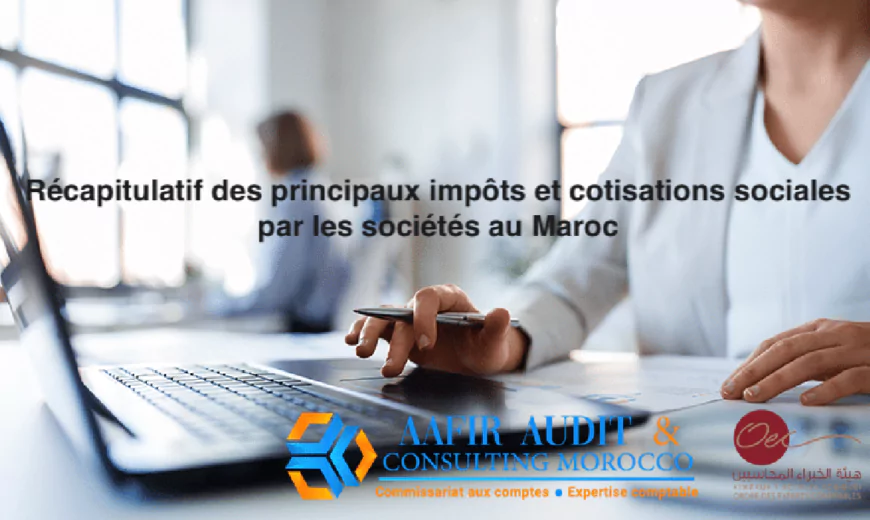 Summary of the main taxes and social contributions by companies in Morocco